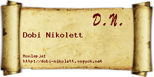 Dobi Nikolett névjegykártya
